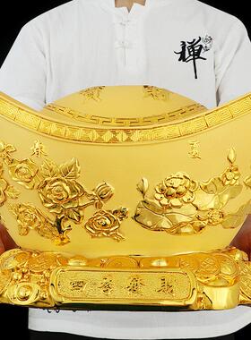 大号聚宝盆金元宝摆件存钱罐招财风水创意家居装饰品店铺礼品摆设