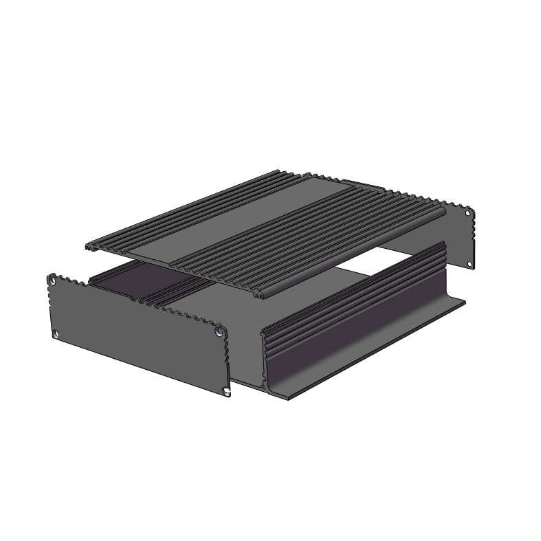 现货168x41铝合金工控外壳DIY仪表仪器壳体控制器PCB接线铝壳8185