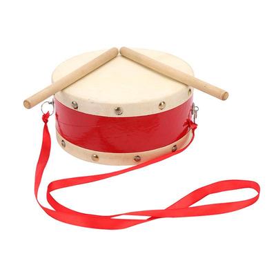 正品堂鼓手工牛皮幼儿园击乐器中专国鼓红敲击玩具节奏鼓舞打蹈老