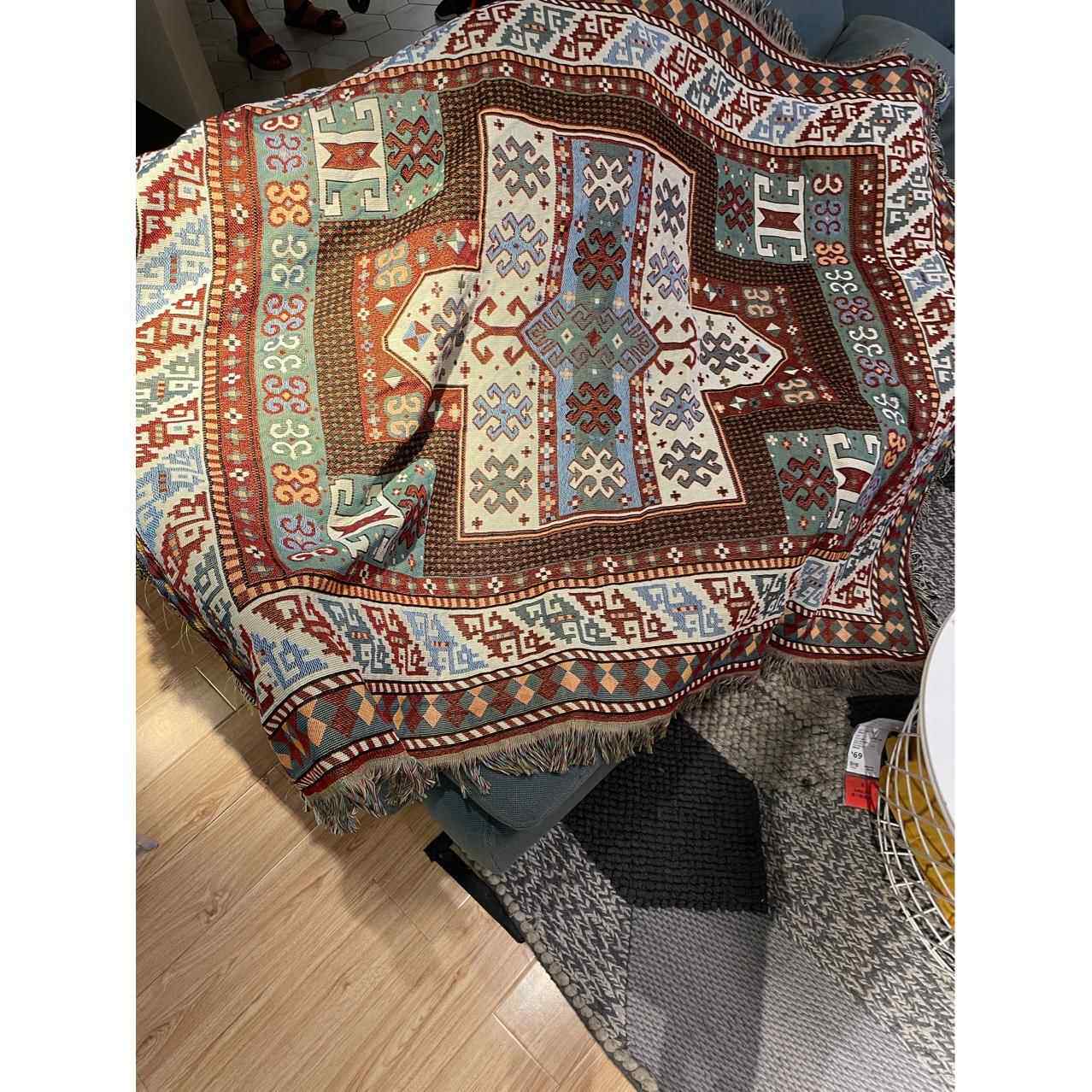 新款直销A6L波西米亚民族风沙发毯单人墙面装饰挂毯复古美式盖毯