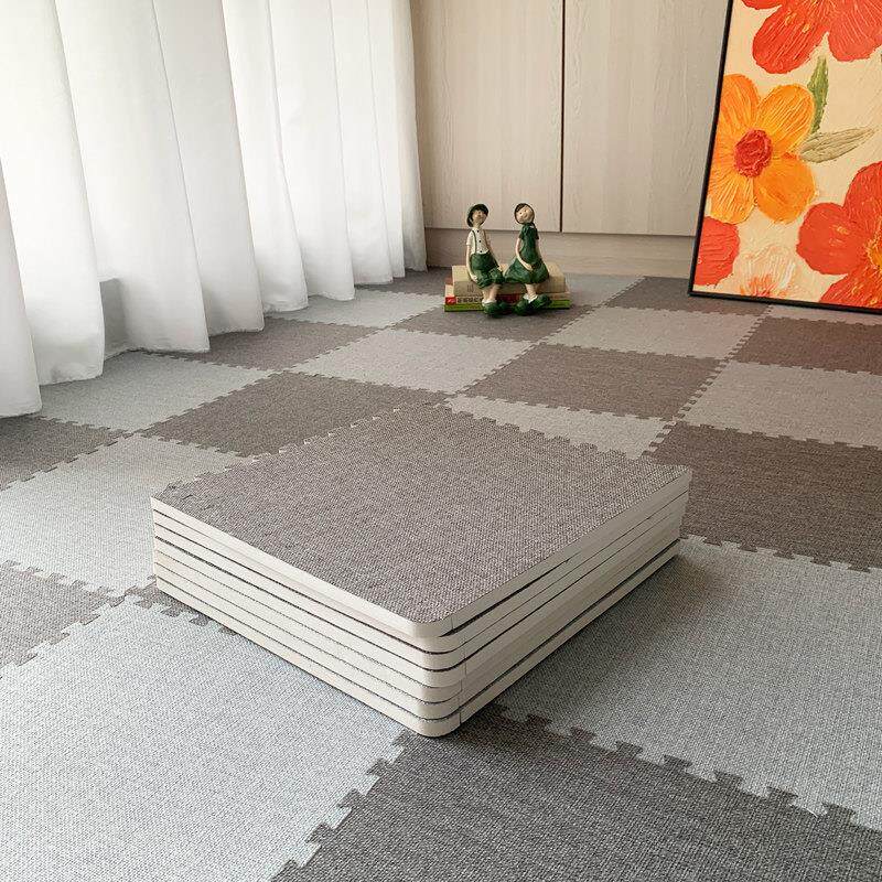 棉麻床边毯卧室全铺大面积客厅阳台飘窗榻榻米自由裁剪拼接地垫