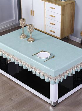 GZ6M皮革免洗桌布防水防油防烫长方形电炉茶几皮罩烤火取暖桌套餐