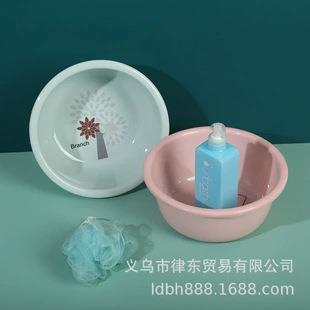 Candy-colored round thickened face basin for babies and chil