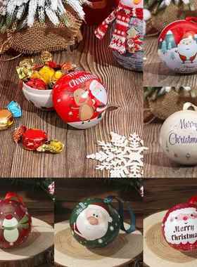Christmas Candy Box Tin Ball Candy Can Gift Packaging Box Pr