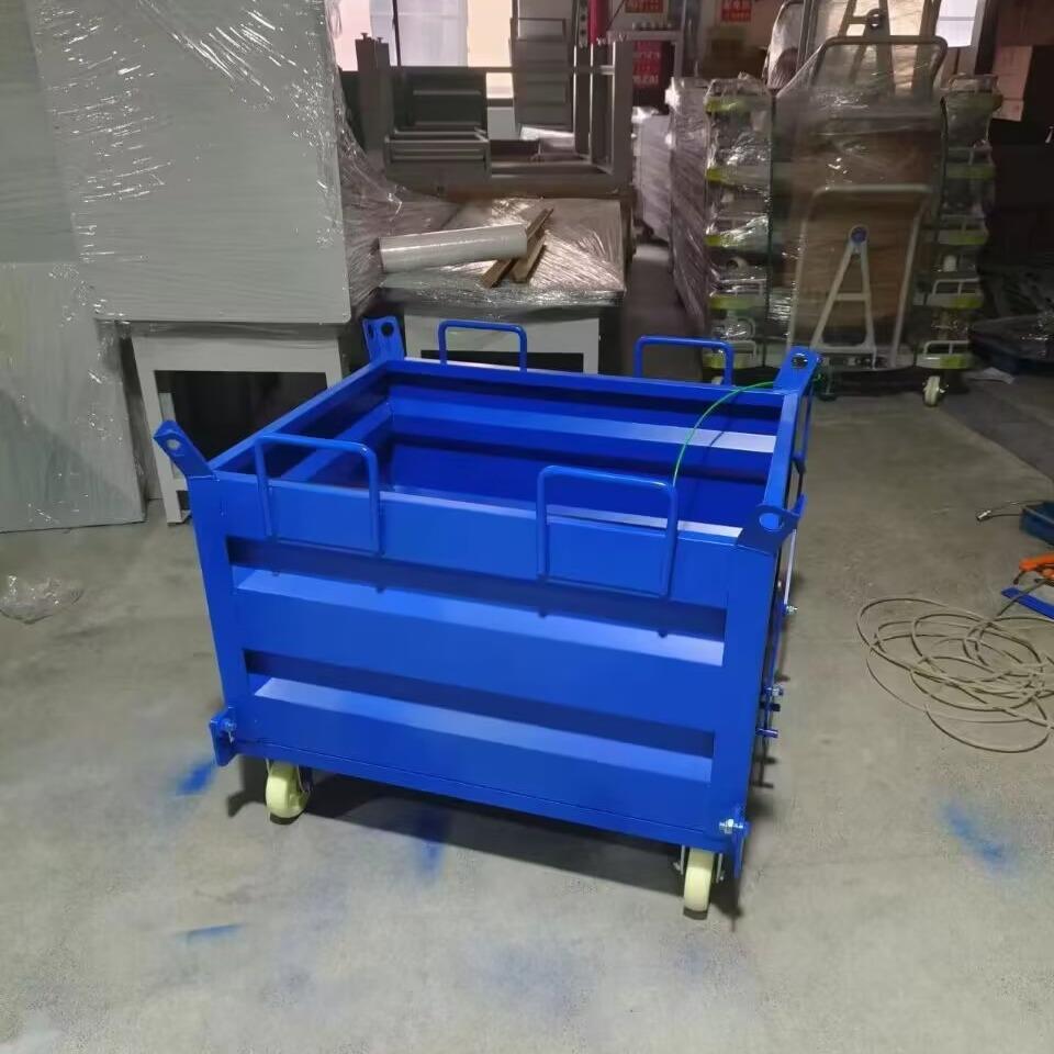 厂现货直销重型铁自屑箱建筑垃工圾业废料箱带门卸式家THY铁屑箱