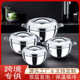 外贸非洲大容量全不锈钢带柄盖保温锅中东厨房双层发泡pu礼品锅具