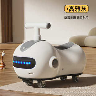 3岁男女宝宝可坐滑行车静音万向轮带音乐灯光溜溜车 儿童花生车1