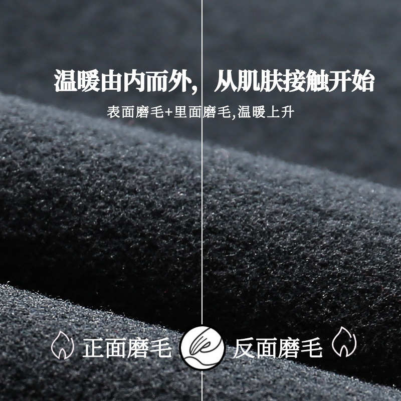 男士德绒秋裤打底裤保暖裤男款加绒线裤棉毛裤冬季修身内穿批发