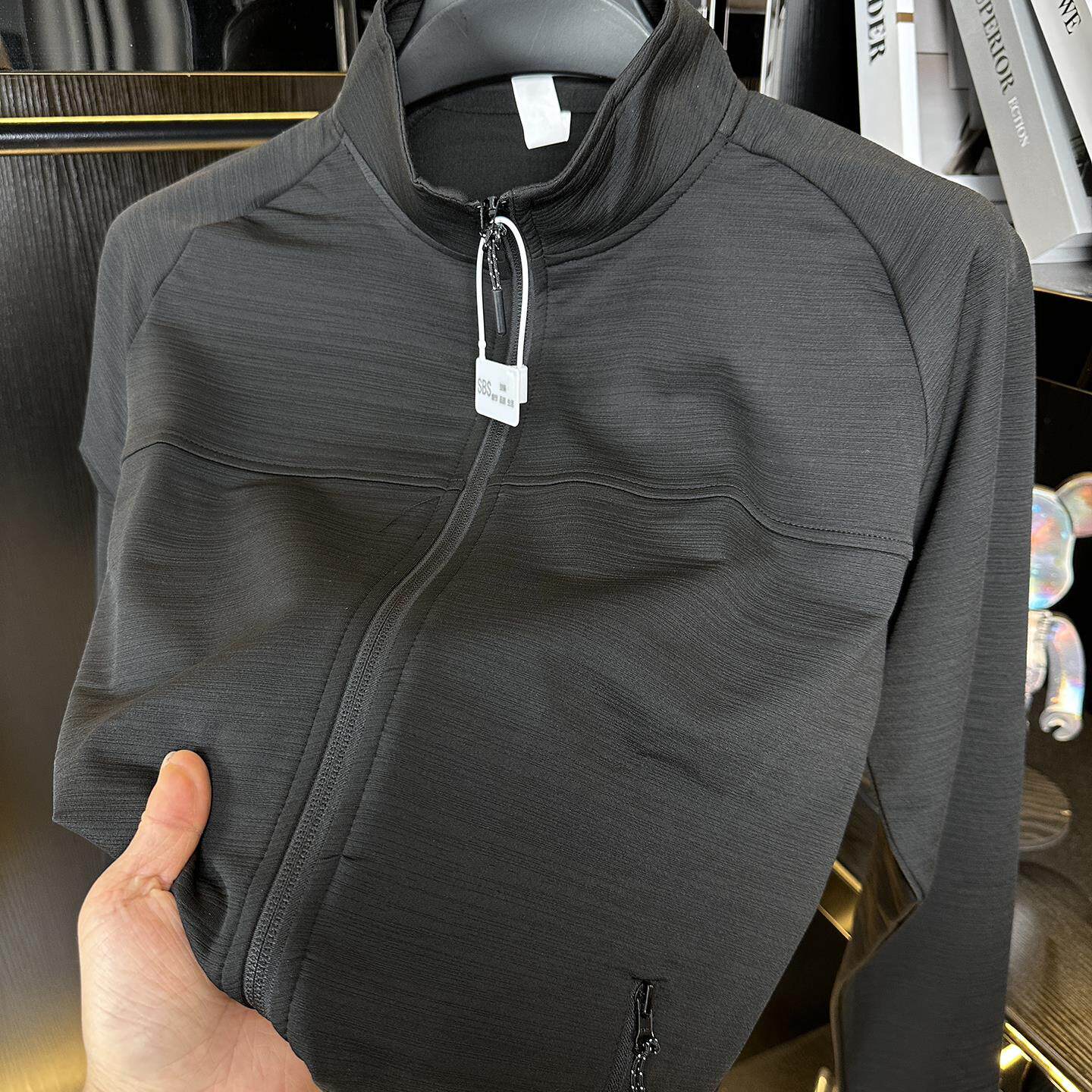 轻松拿捏慵懒风！户外拉链开衫卫衣男宽松休闲运动立领夹克外套潮