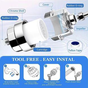 20 Stage Shower Hard Water Purification Filter Showerhead Ac