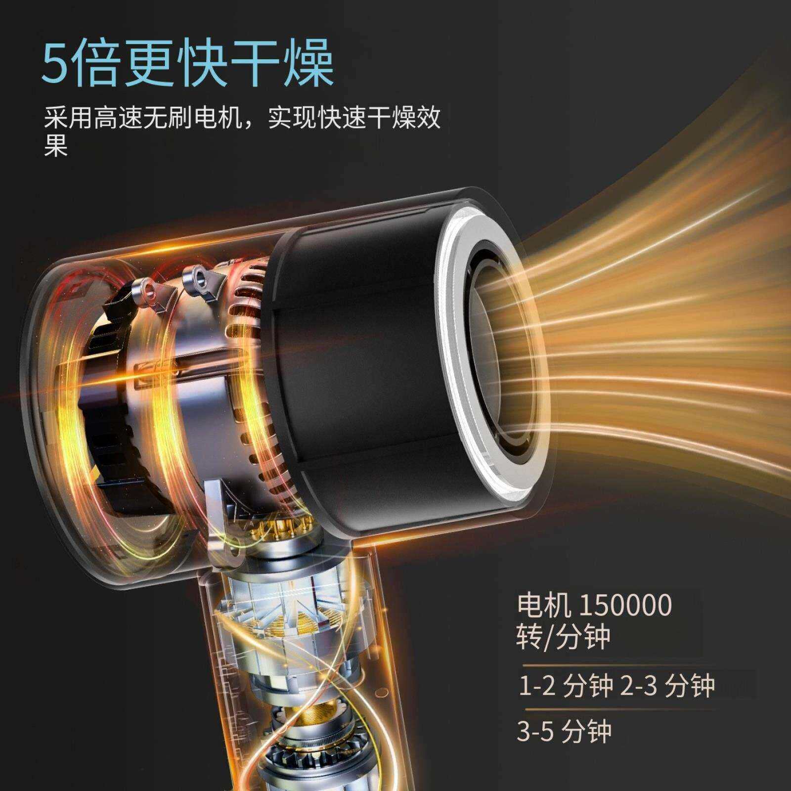 跨境速吹风筒厂家无刷电机等离子大功率家用酒店温数显电吹风机