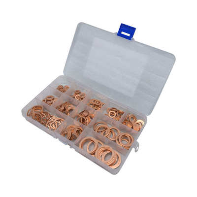 紫铜 盒装垫片电商 型油封垫圈 垫片紫铜280pcs密封o