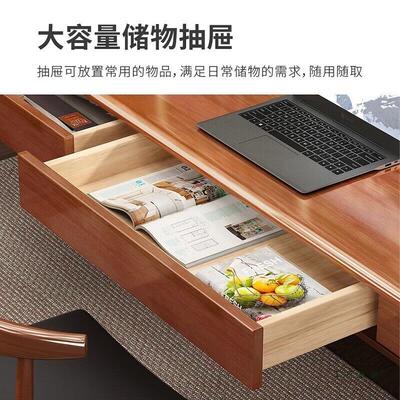 实木书桌AIQ靠窗长条桌子用书房办公卧桌简约电脑桌室人写家双字