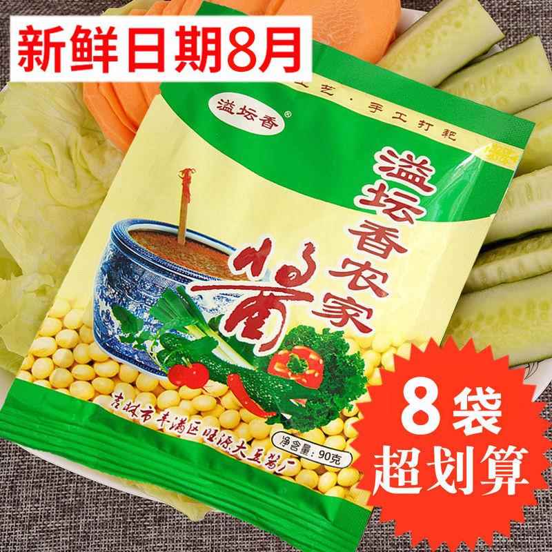 溢坛香农家酱90g*8袋 东北大酱大豆酱黄豆酱蘸酱炸酱调味酱图片