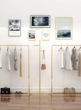 服装店衣架展示架蒂兰雅婚纱架女衣服落地童装挂衣杆中岛架正侧挂