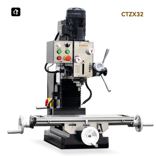 呲铁CTZX32三相变频版220v输入工业级台式钻铣床钻铣床攻丝机铣床