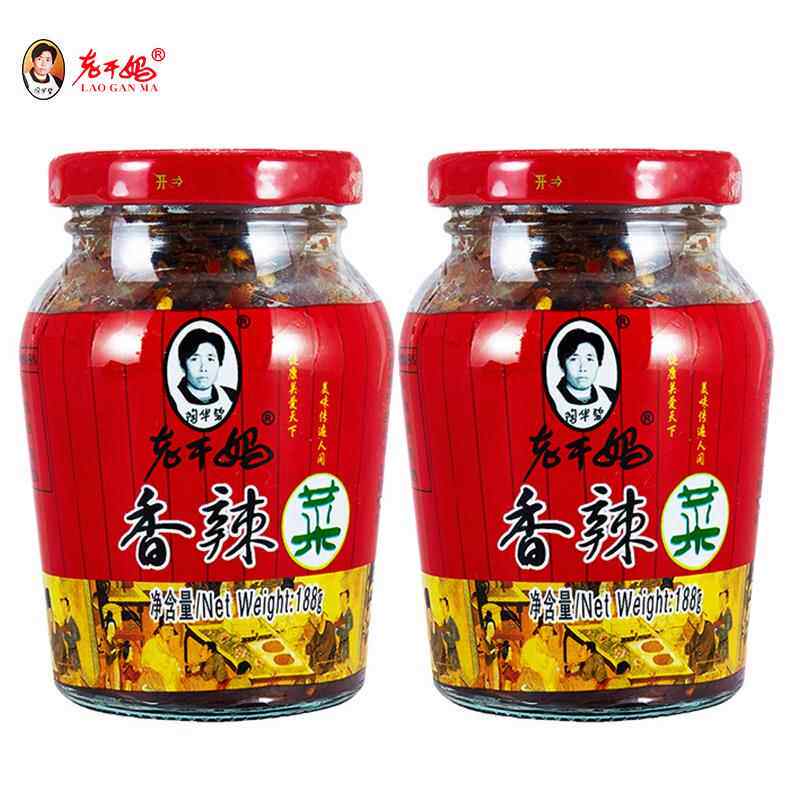 正品陶华碧老干妈香辣菜188g/瓶装下饭菜芥菜干菜调味贵州特产