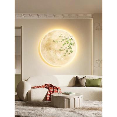 绿奶油风月球玄关装饰画走廊过植道灯卧室壁床头壁画客87637厅餐