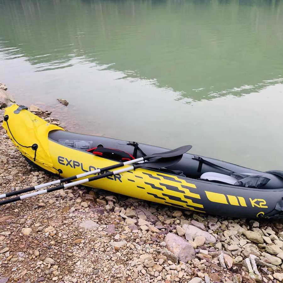 单双人皮划艇充气船钓鱼船厚橡皮艇独木舟漂流小船