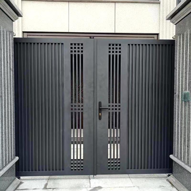 铝合金庭院门 新中式花园现代别墅电动大门 农村自建房铁艺院子门