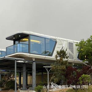 网红微宿太空舱酒店露营民宿移动式集成方舱全屋智能星空节能小屋