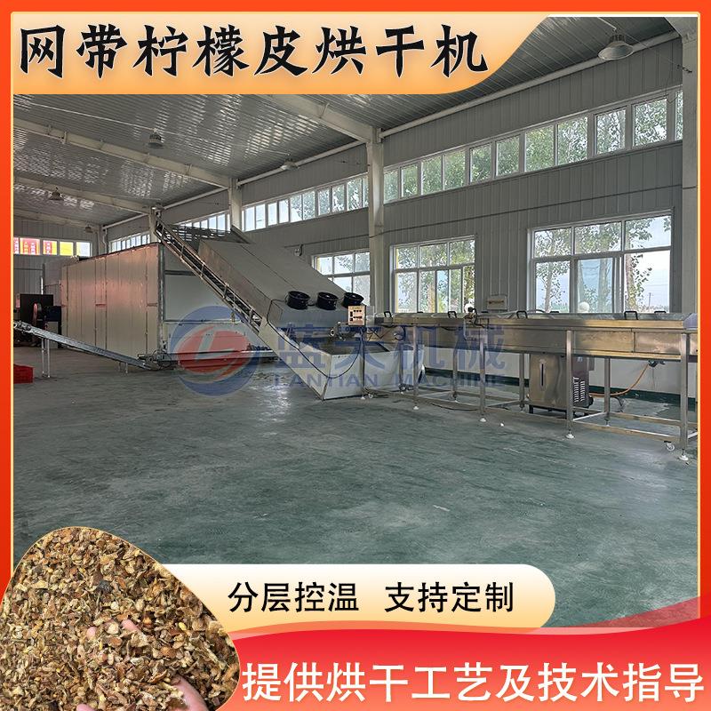 网带柠檬皮烘干机大型柠檬榨汁后皮壤脱水干燥设备柠檬渣烘干机