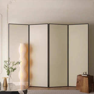 法式 奶油风屏风隔断客厅入户玄关北欧折叠移动办公室卧室现代简约