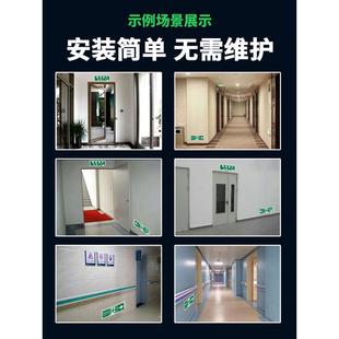 消防安全出口指示牌标示牌自发光夜光贴纸紧急逃生通道标志牌荧光
