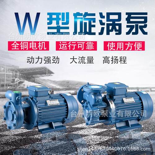 W型单级旋涡离心泵高压锅炉清水泵高扬程卧式循环增压泵三相80V