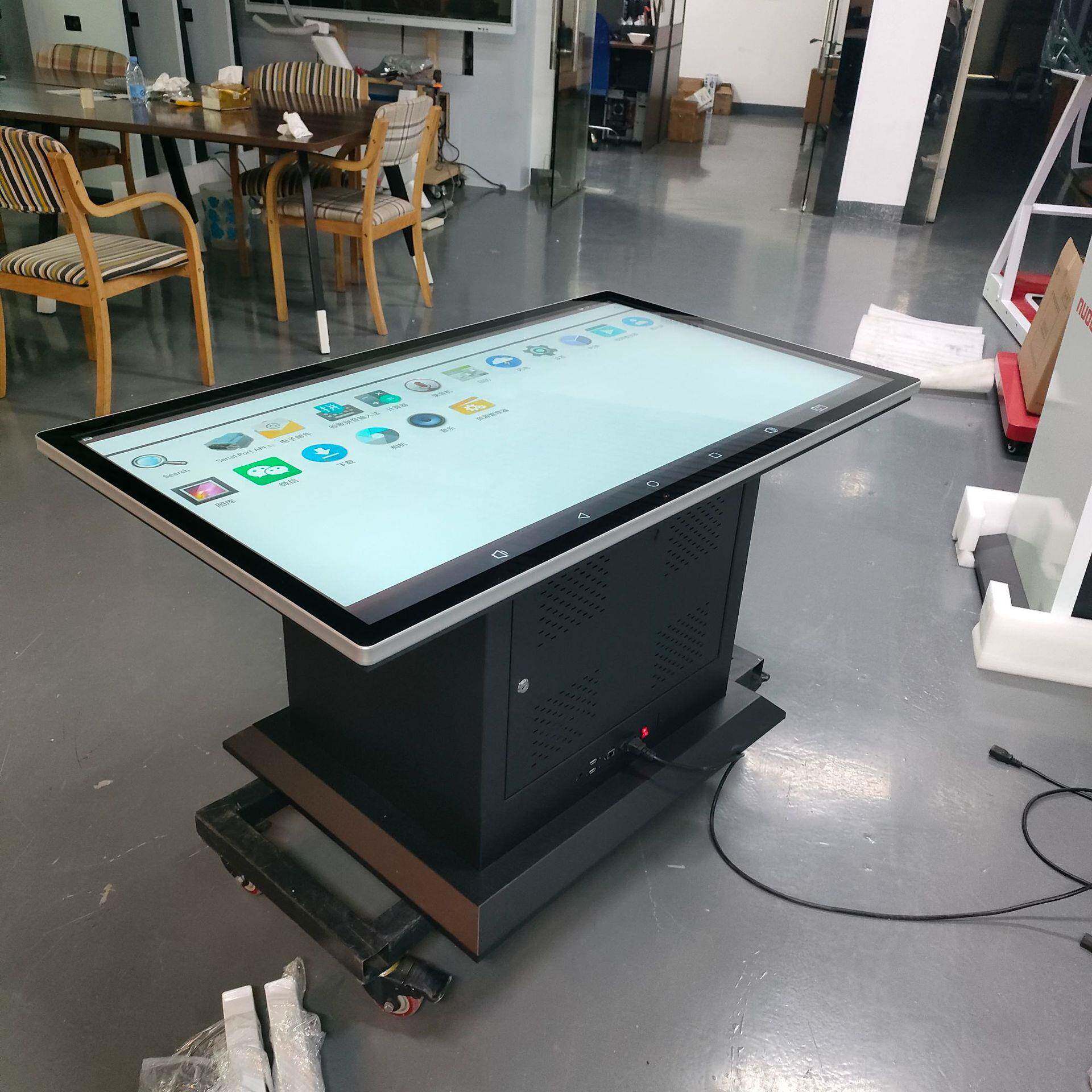 49寸立式互动触摸茶几智能游戏咖啡桌一体机/智能家装VR展示桌厂