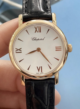 98新28mm萧邦CLASSIC系列18k玫瑰金127387-5201石英女表手表正品