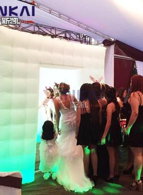 厂光制充气工照相亭 单门双灯照相亭气模 灯帐篷 ph定oto booth