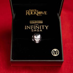 钢铁侠头盔造型戒指男女RockLove漫威联名正版周边2022