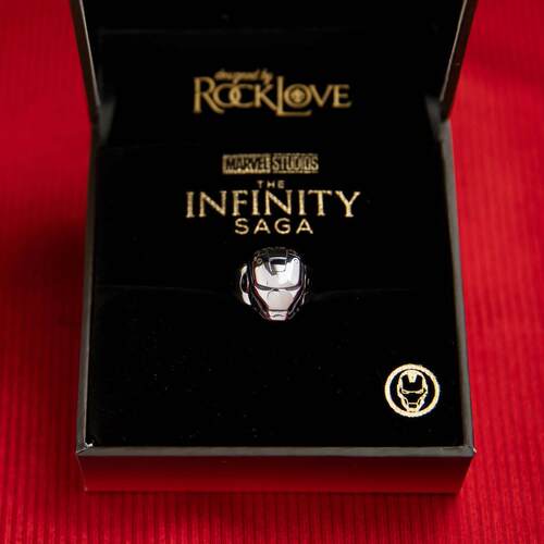 钢铁侠头盔造型戒指男女RockLove漫威联名正版周边2022