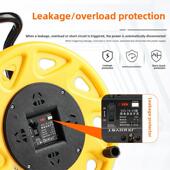 电缆卷筒延伸插座卷筒收线卷筒插线卷筒布线50米线辊空卷筒