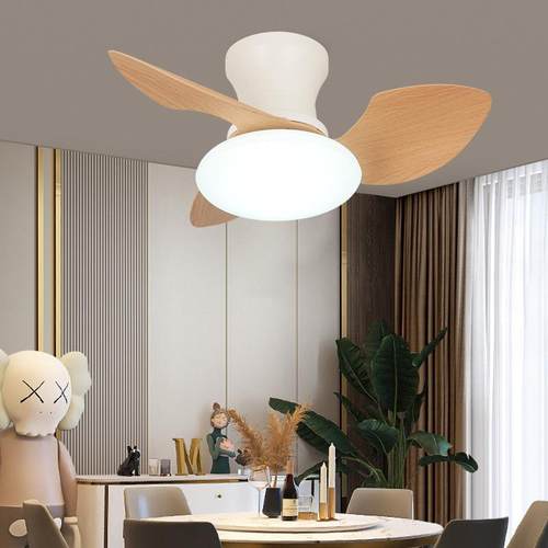 中古木132扇灯胡桃家用餐厅书风房卧室风扇灯智能照一明体家用吊
