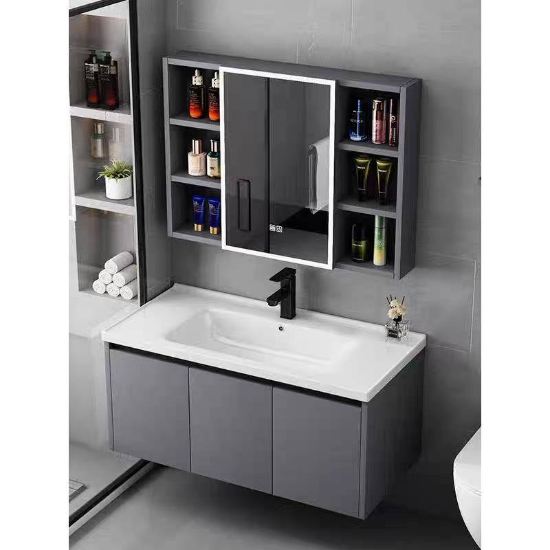 浴室柜组合一体陶瓷洗手盆35宽40cm44小户型防水防潮洗脸盆卫生间
