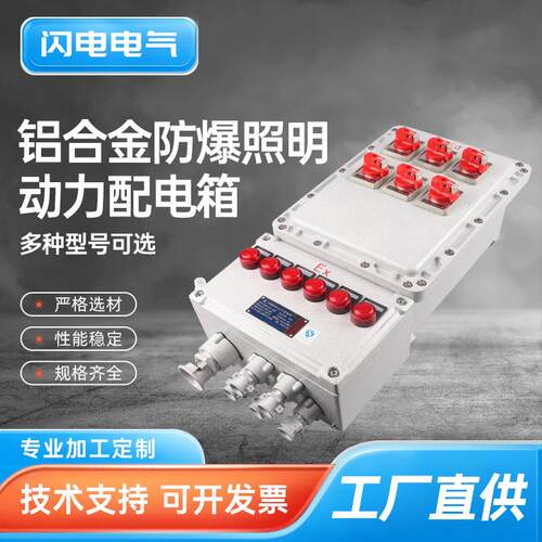 防爆照明动力配电箱 铝合金电源检修箱 电源插销接线箱带防雨罩