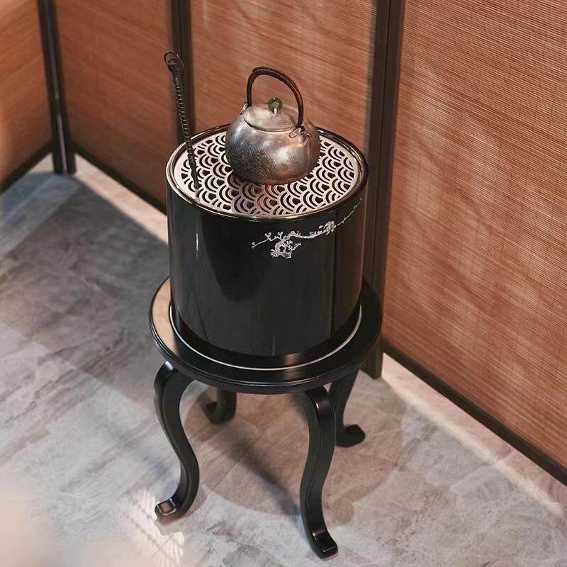 立木堂北美雪松木火钵套组茶空间围炉煮茶碳炉桌碳炉茶几组合套装
