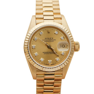 原装正品大包钻[9.8新]劳力士日志原钻自动机械女表69178