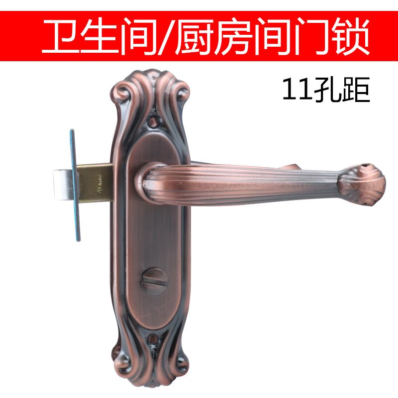 旧门换锁厕所门锁卫生间 通用型无钥匙公共卫生间门锁单舌无钥匙