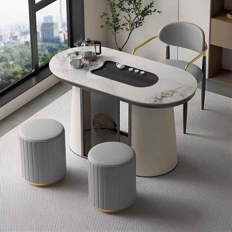 新款小型阳台岩板茶桌椅组合客厅家用阳台小茶桌意式极简茶台组合