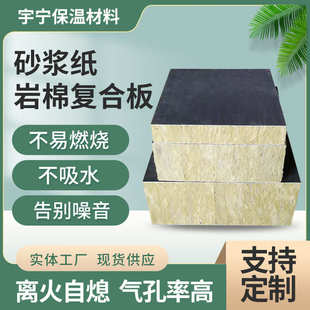 砂浆纸岩棉复合板 水泥外墙砂浆纸岩棉复合板 聚氨酯岩棉复合板