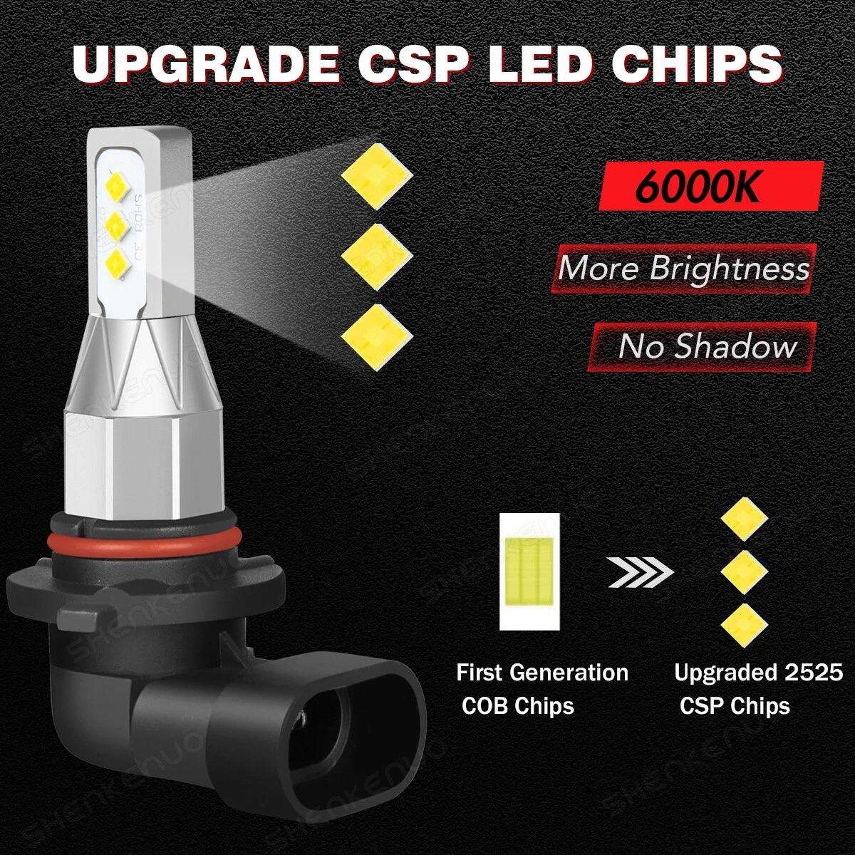 跨境热销汽车LED车头灯高低光束+雾灯灯泡套件9005+9006雾灯组合