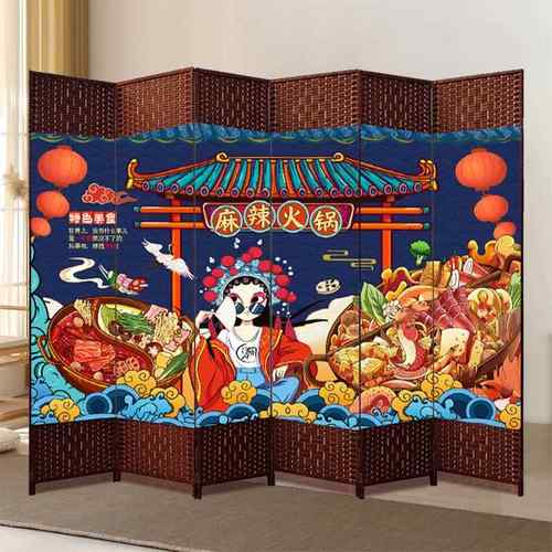 高档餐简公厅屏风饭店专用隔断包间客厅玄关现代折约叠移动办室平