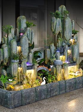 大型庭院假山流水喷泉风水球室外树脂家居装饰开业送礼招财摆件