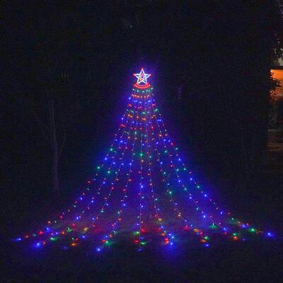 LED Christmas Decorative Tree Light with Five Solar Lights