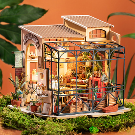 稀奇物「艾米莉的花店」若来艺术屋diy小屋手工面包店模型小房子