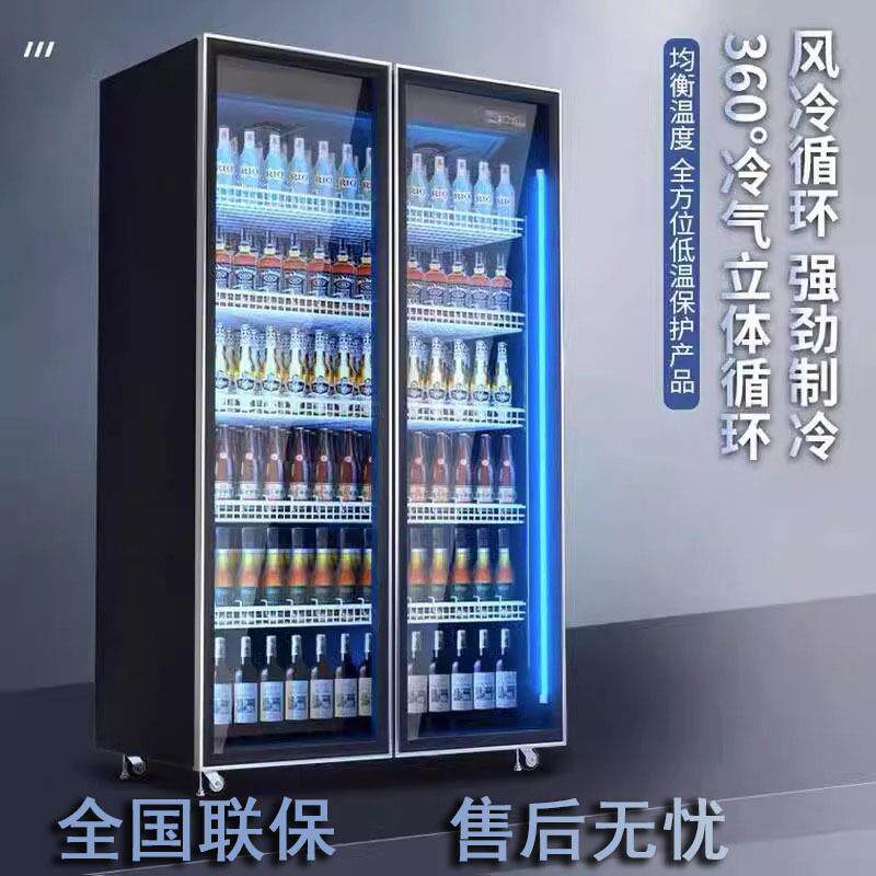 网红啤酒柜 商超酒吧风冷酒水柜 双门三门红酒饮料保鲜冷藏饮料柜