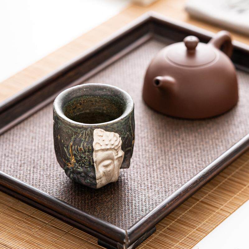 敦煌一念之间主人杯志野烧陶瓷杯子手工文创高档复古茶杯品茗杯